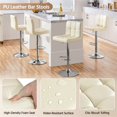 thumbnail image 3 of Yaheetech PU Leather Swivel Bar Stools with Adjustable Height and Footrest, Set of 4, Beige, 3 of 8