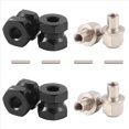 thumbnail image 2 of 4 Adaptadores de Transmisión de Cubo de Rueda Hexagonal de 12 Mm, Acoplador Combinador de Extensión de 12 mm para 1/10 RC Car Crawler SCX10 D90, Negro, 2 of 5