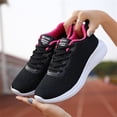 thumbnail image 6 of NOKIO Women'S Lace-Up Athletic Footwear Women'S Casual Athletic Shoes Women'S Stylish Gym Sneakers Fashion Summer And Autumn Women Sneakers Flying Woven Mesh Lace Up Solid Color Lightweight Casual, 6 of 9