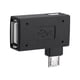 thumbnail image 4 of 2 adaptadores USB 2.0 hembra a macho Micro OTG, puerto de fuente de alimentación, ángulo de 90 grados a la izquierda y 90 grados a la derecha, 4 of 11