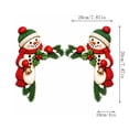 thumbnail image 4 of Qocolcyl Christmas Snowman Door Frame Corner Decor, 2PCS Wooden Holiday Corner Sign, Window Mantel Cabinet Frame Ornament, Xmas Indoor Home Wall Decor, Holiday Party Decoration, 4 of 6