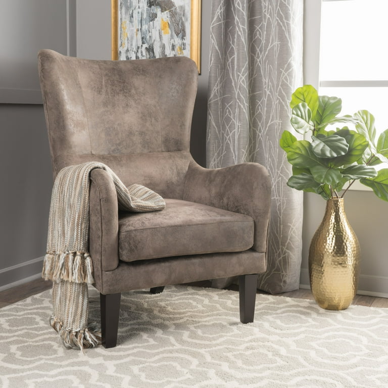 Lorenzo microfiber online wingback club chair