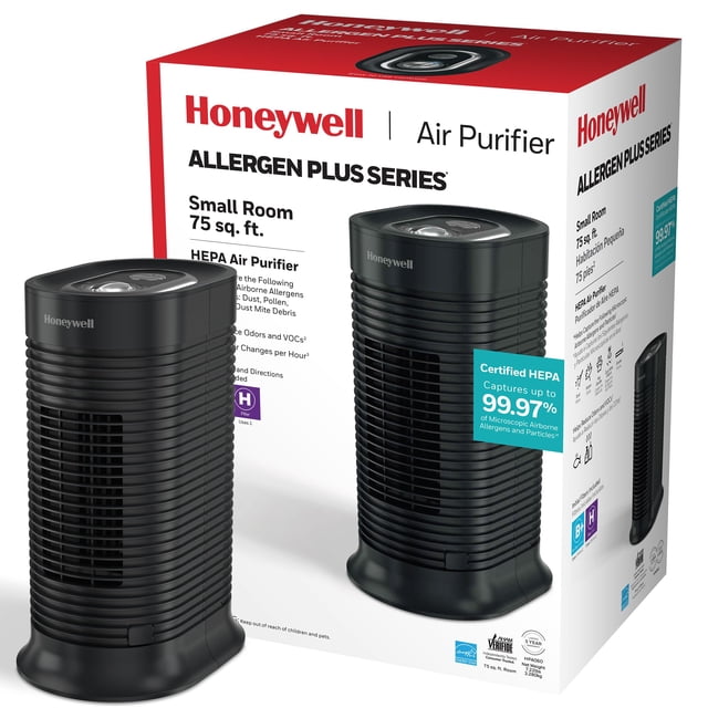 Purificador de aire Honeywell AllergenPlus HEPA Tower HPA060 negro