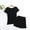 Black, variant on Sentmoon Womens 2 Piece Outfits Maternity Shirts for Women and Pajama Shorts Plus Size V Neck Breathable Pregnancy Clothes Solid Color Short Sleeve Nursing Top Comfy for Weekend Outings M