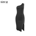 thumbnail image 2 of Womens One Shoulder Ruched Bodycon Dress Sexy Sleeveless Cocktail Wedding Guest Dresses, 2 of 5