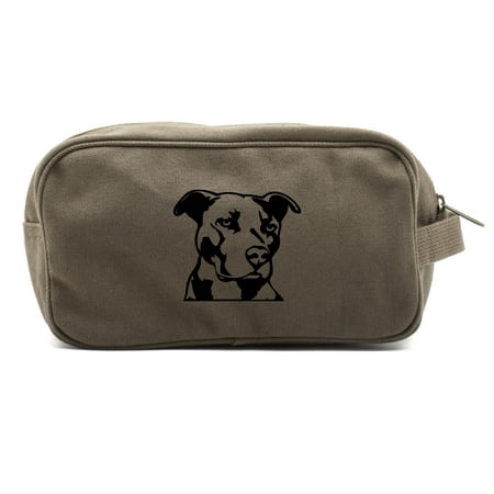 American Pitbull Dog Dual Two Compartment Toiletry Dopp Kit (Best Body Transformation Pics)