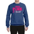 thumbnail image 2 of I Wear Pink for My Aunt Survivor Awareness Unisex Crewneck Graphic Sweatshirt, Vintage Heather Blue, 3XL, 2 of 3