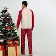 thumbnail image 5 of Lilgiuy Men Christmas Snowflake Print Top Pants Suit Family Parent-child Wear Dad Wine,12 2022 Fall Winter, 5 of 5