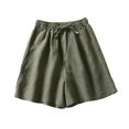 thumbnail image 2 of AXXD Green Cargo Shorts for Lady Summer Solid Cotton Pocket Loose And Comfy Shorts Mother's Day, 2 of 3