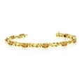 thumbnail image 1 of 14K Yellow Gold Oval Citrine Reef Knot Bracelet, 1 of 3