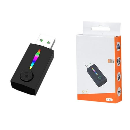 Bluetooth 5.3 Transmitter Plug and Play Compatible with Mobile Phones TVs Black
