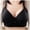 Black, variant on ICHUANYI Women's Plus Size Bra No Steel Ring Push Up Underwear Vest-Style Sleep Bra