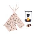 thumbnail image 2 of HILABEE 1/12 Miniature Dollhouse Camping Tent for Layout Model Train Miniature Scene Pink Tent, 2 of 9