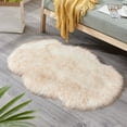 thumbnail image 1 of Faux Sheepskin Area Rug with Cold Proof and Non-Slip Irregular Design, Soft Sink-In Comfort for Household Use, Multi-Purpose as Tea Table Floor Mat Sofa Cushion Decor, 1 of 3