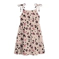 thumbnail image 6 of NAISIBABY Girls Flare Dress, Leopard Summer Casual Sleeveless Soft Flowy Kids Cute Swing Sundress Brown Size 10, 6 of 9