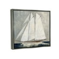 thumbnail image 3 of Stupell Industries Nautical Sailboat Dark Ocean Water Painting Luster Gray Floating Framed Canvas Print Wall Art, Design by Sally Swatland, 3 of 8