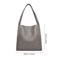 thumbnail image 3 of Bolso de mano para mujer, bolso de mano de cuero de gran capacidad, bolso de viaje (gris), 3 of 7