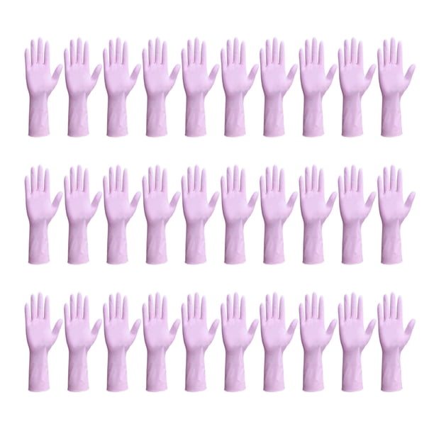 30 guantes desechables resistentes a los arañazos, impermeables, suaves, reutilizables y para lavar platos.