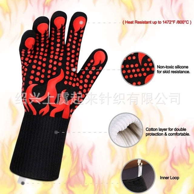 Batería de Cocina Barbacoa parrilla retardante de fuego aislamiento térmico alto 500 800 grados m Likrtyny Libre de BPA