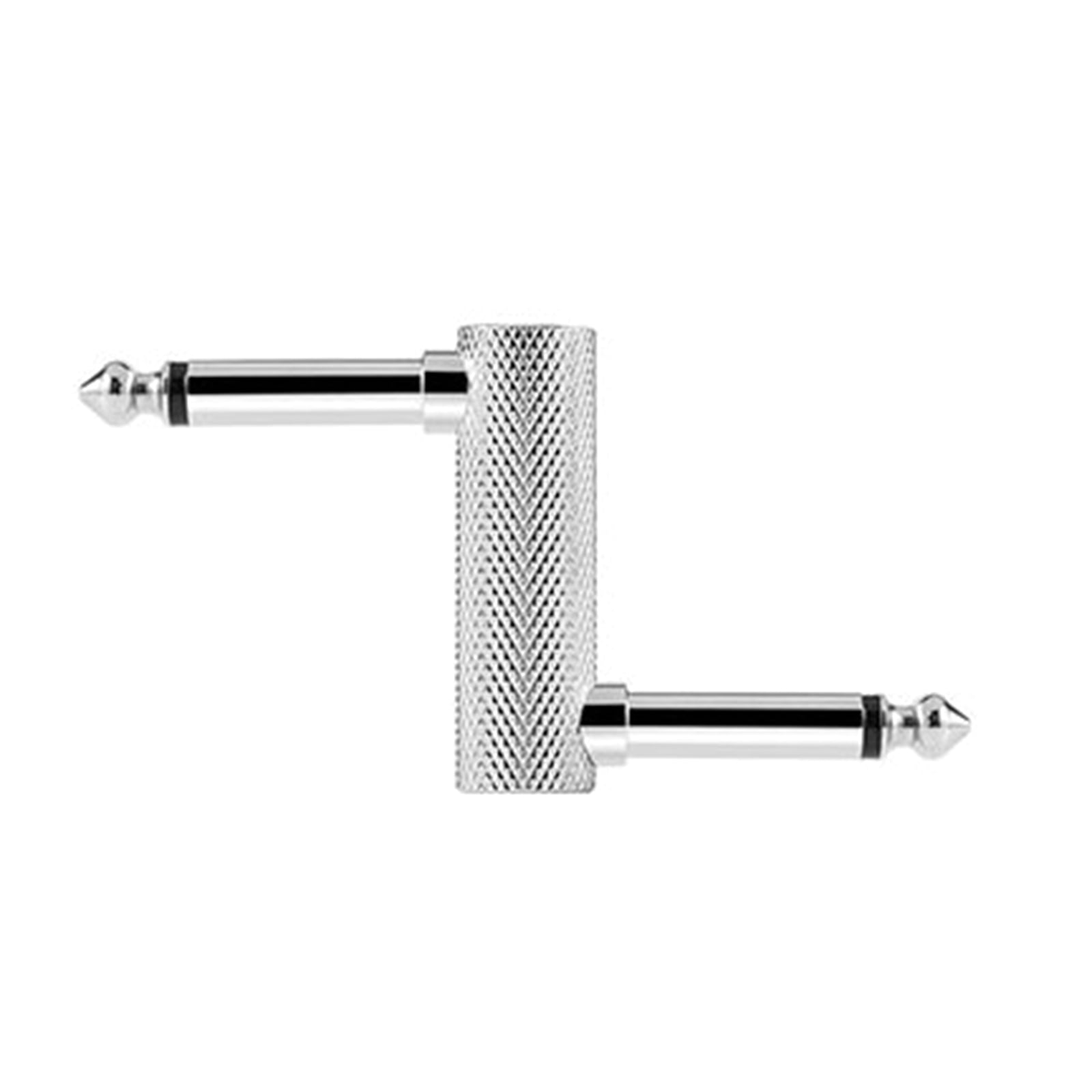 5Pcs Guitar Pedal Effects Patches Connector Coupler Male to Male Offsets Plug Adaptor 6.35mm to 6.35mm Adapter Converter