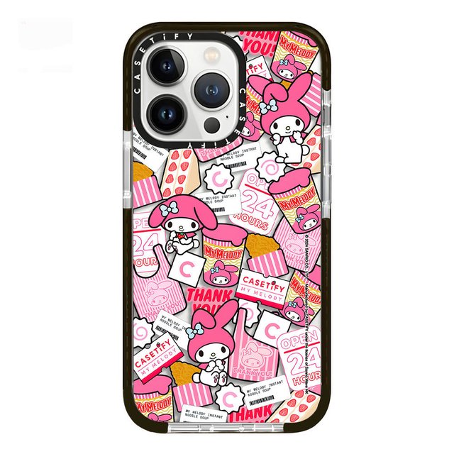 Sanrio My Melody Candy Shockproof Silicone Phone Case For iPhone 15 14 11 12 13 Pro Max X XS XR 8 7 Plus Protection Back Cover
