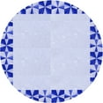 thumbnail image 1 of Ahgly Company Machine Washable Indoor Round Transitional Lavender Blue Area Rugs, 6' Round, 1 of 7