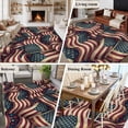 thumbnail image 5 of 5'x7' Area Rugs for Living Room Bedroom, Independence Day Washable Rug Carpet Runner Indoor Outdoor, Red Blue USA Flag Retro Patriotic Stars Stripes Non Slip Floor Mats Area Rug for Kitchen, Nursery, 5 of 8