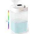thumbnail image 1 of HUMSURE Humidifiers for Bedroom, Baby Room,4.5L Cool Mist Humidifier with Essential Oil Diffuser, Silent Top Fill Humidifier with 7 Color Light ﻿, 1 of 11