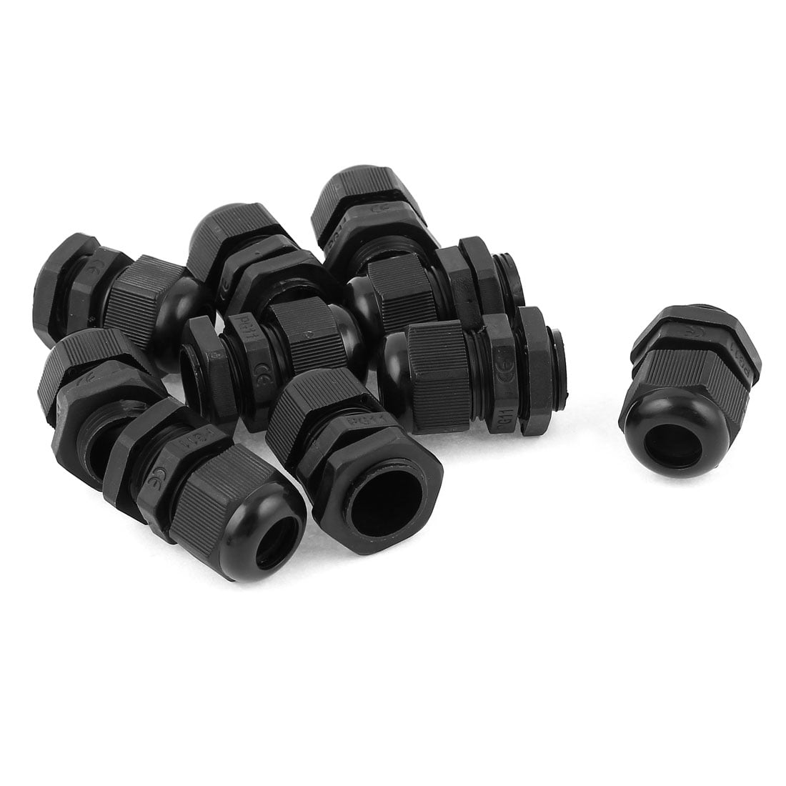 10Pcs x 5-10mm Cables Waterproof PG11 Black White Plastic Glands Connecto mj69