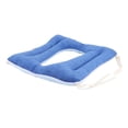 thumbnail image 3 of LAZIOEGR Universal Commode Seat Cushion – 18.1" x 18.1", 2.8" High‑Resilience Cotton Pad with Center Hole, Secure Strap, Ideal for Elderly & Standard Toilets, 3 of 8