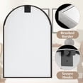 thumbnail image 5 of MAYEERTY 36"x 24" Aluminum Alloy Thin Edge Arched Bathroom Hanging Mirror,Silvery, 5 of 9