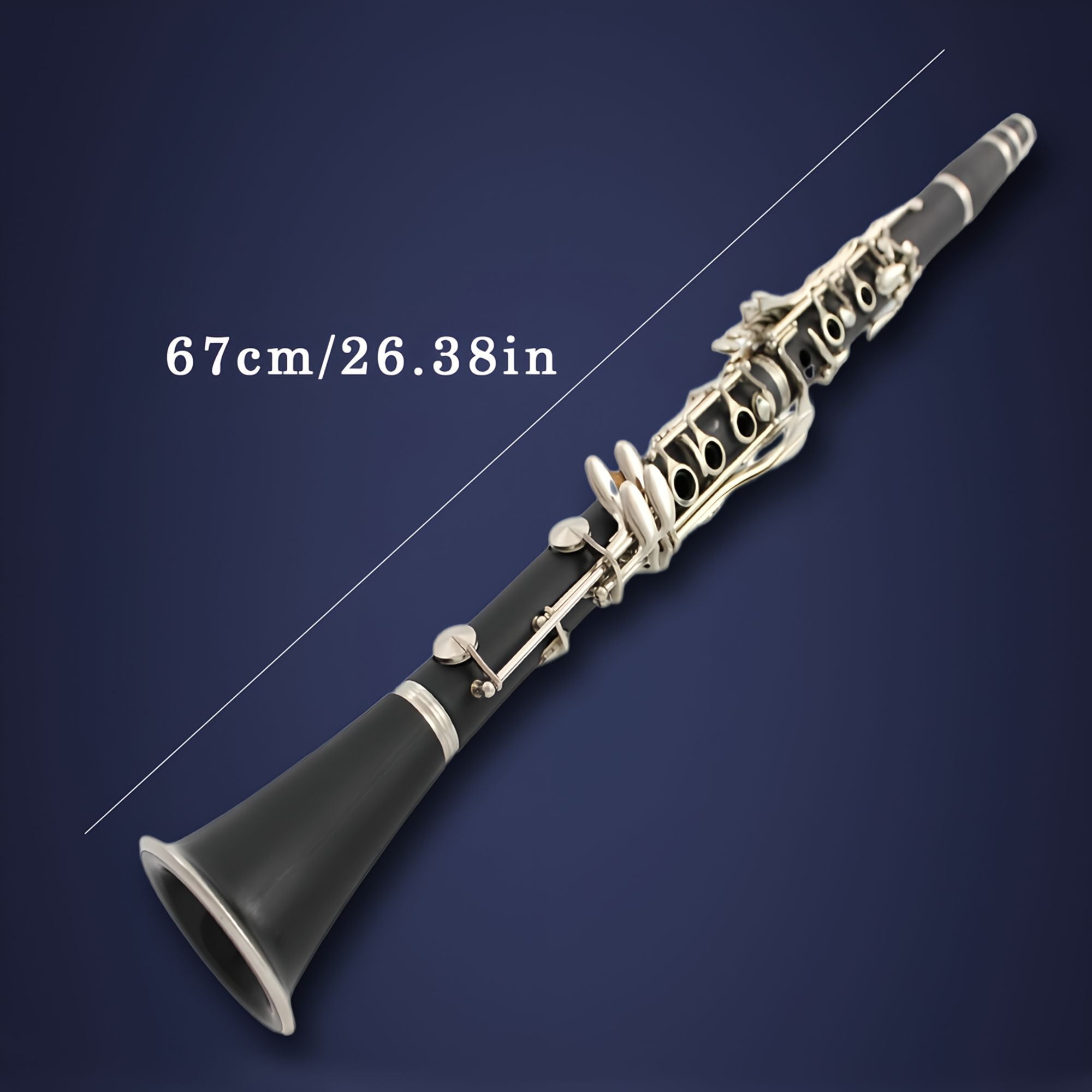 HOGSN clarinet in B flat，beginner's performance, professional playing instrument with box, cleaning kit.