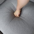 thumbnail image 3 of Grey Linen Upholstery Couch - High - Density Elastic Sponges - Movie Watching Room - Enhanced Comfort, 3 of 6