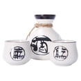thumbnail image 1 of EeaseCA 1 Set Japanese Style Sake Pot Wine Cup Kit Elegant Hand-held Pot Wine Cup Set, 1 of 8