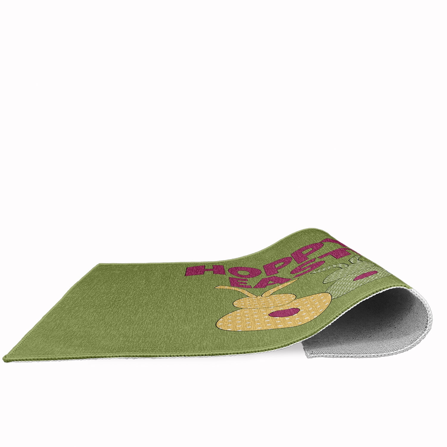 18" x 30" Simply Daisy Hoppy Easter Novelty Chenille Area Rug, Apple Green