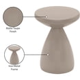 thumbnail image 4 of Meridian Furniture Anika Taupe Iron Side Table, 4 of 8