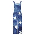 thumbnail image 4 of Midsumdr 4th of July Jumpsuits for Women 2025 Independence Day American Flag Printed Sleeveless Pockets Rompers Fashion Summer Adjustable Strap Wide Leg Casual Rompers, 4 of 5