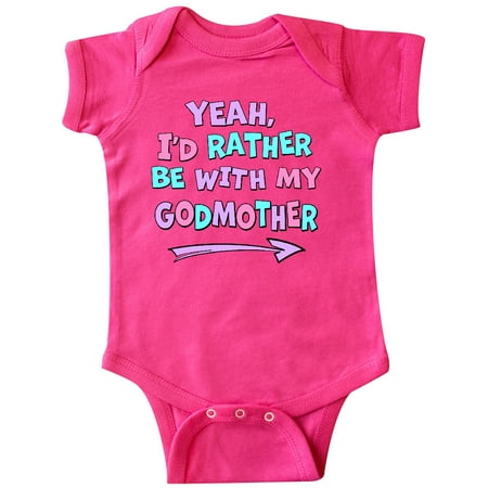 

Inktastic Yeah I d Rather be with My Godmother in Pink Blue and Purple Gift Baby Boy or Baby Girl Bodysuit