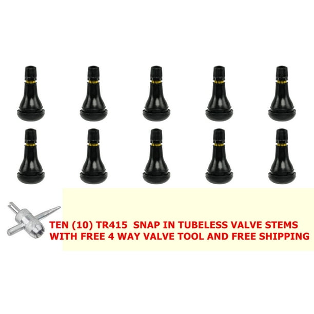Lawn Mower Small Tire TR412 .88 Length Snap In Tubeless Tire Valve