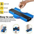 thumbnail image 3 of Contour Gauge 25 cm, Shape Duplication and Irregular Profile for Cutting Template, Professional ABS Plastic, 3 of 4