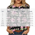 thumbnail image 4 of DDAPJ pyju Boho Floral Tops for Women 2026 Trendy 3/4 Sleeve Dressy Casual Shirts Loose Fit Work Blouses Graphic Tees Comfy Summer Beach Outfits Dark Pink S, 4 of 6