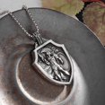 thumbnail image 3 of Medal Statement Warrior Spartan Shiled Amulet Necklace,Miraculous Titanium Chain Medallion Necklace, 3 of 6
