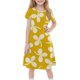 thumbnail image 3 of Girls Summer Dress Tween Dresses Floral A-Line Dress Short Sleeve Casual Summer Dress with Colorful Flower Print for Kids ,Sie:120, 3 of 7