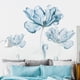 thumbnail image 4 of Calcomanía de pared JAMW 2 uds 70,9 x 43,3 gran flor azul vinilo extraíble, 4 of 5