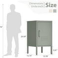 thumbnail image 3 of Metal Storage Cabinet,Small Storage Cabinets with Shelf,Metal Cabinet with Lock,Locker Nightstand for Bedroom,Living Room,Office,Green, 3 of 15