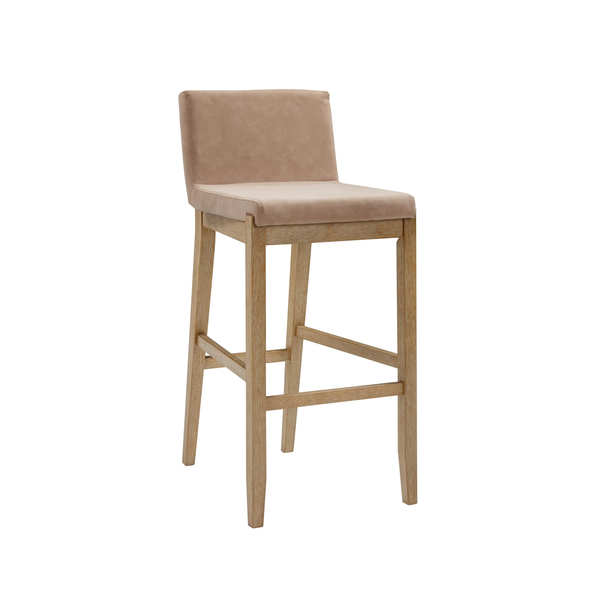 Nathan James Faux Leather Seat Bar Stool