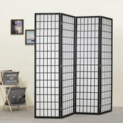 NiamVelo 4 Panel Wood Room Dividers Folding Privacy Screen 71" Tall Portable Room Partition Wall Divider, White