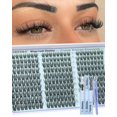 thumbnail image 1 of Kit de racimos de pestañas Goddvenus Wispy Lash Natural 10-16 mm, 1 of 7