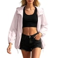 thumbnail image 3 of Unir Lightweight Summer Sun Shrug Jacket for Women, Hooded Zip Front, Breathable Polyester Casual Outerwear, 1 Piece, M-XXL, Plus Size Friendly, 3 of 7