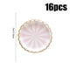 thumbnail image 3 of Platos desechables de papel con rayas rosas y doradas de 18 y 23 cm (paquete de 16) | Vajilla elegante para fiestas | Vajilla desechable resistente para cumpleaños, baby showers, bodas y, 3 of 6